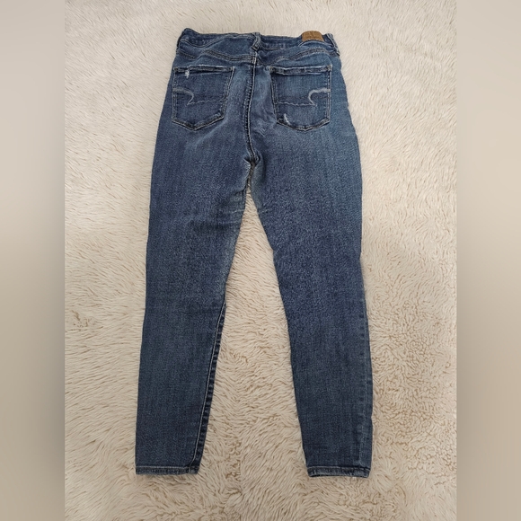 Aeropostale Blue Skinny Jeans with Distressed Details - Picture 2 of 3